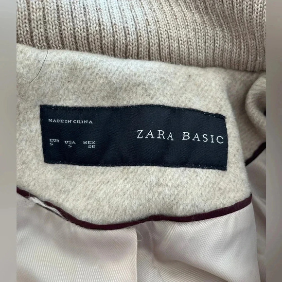 Zara hooded tan Jacket size small - Picture 4 of 8